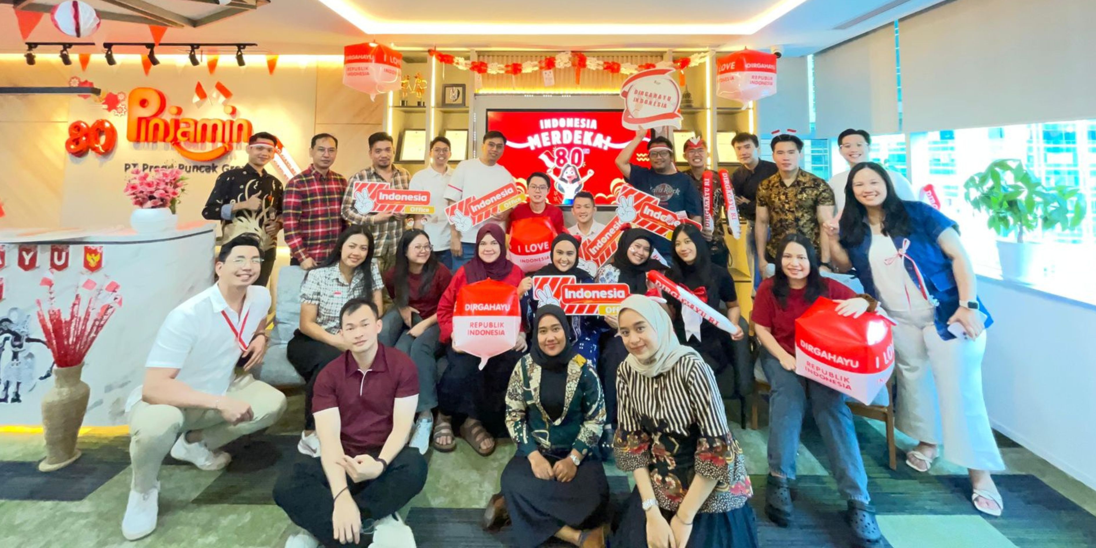 Semangat HUT ke-80 RI di Pinjamin: Bersatu, Berdaulat, Rakyat Sejahtera, Indonesia Maju